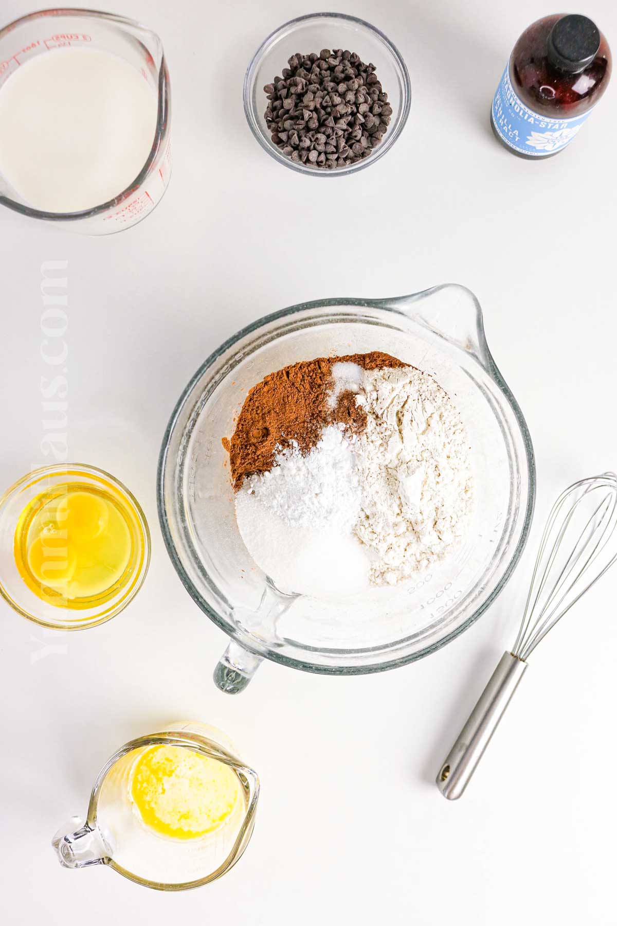 mixing the batter