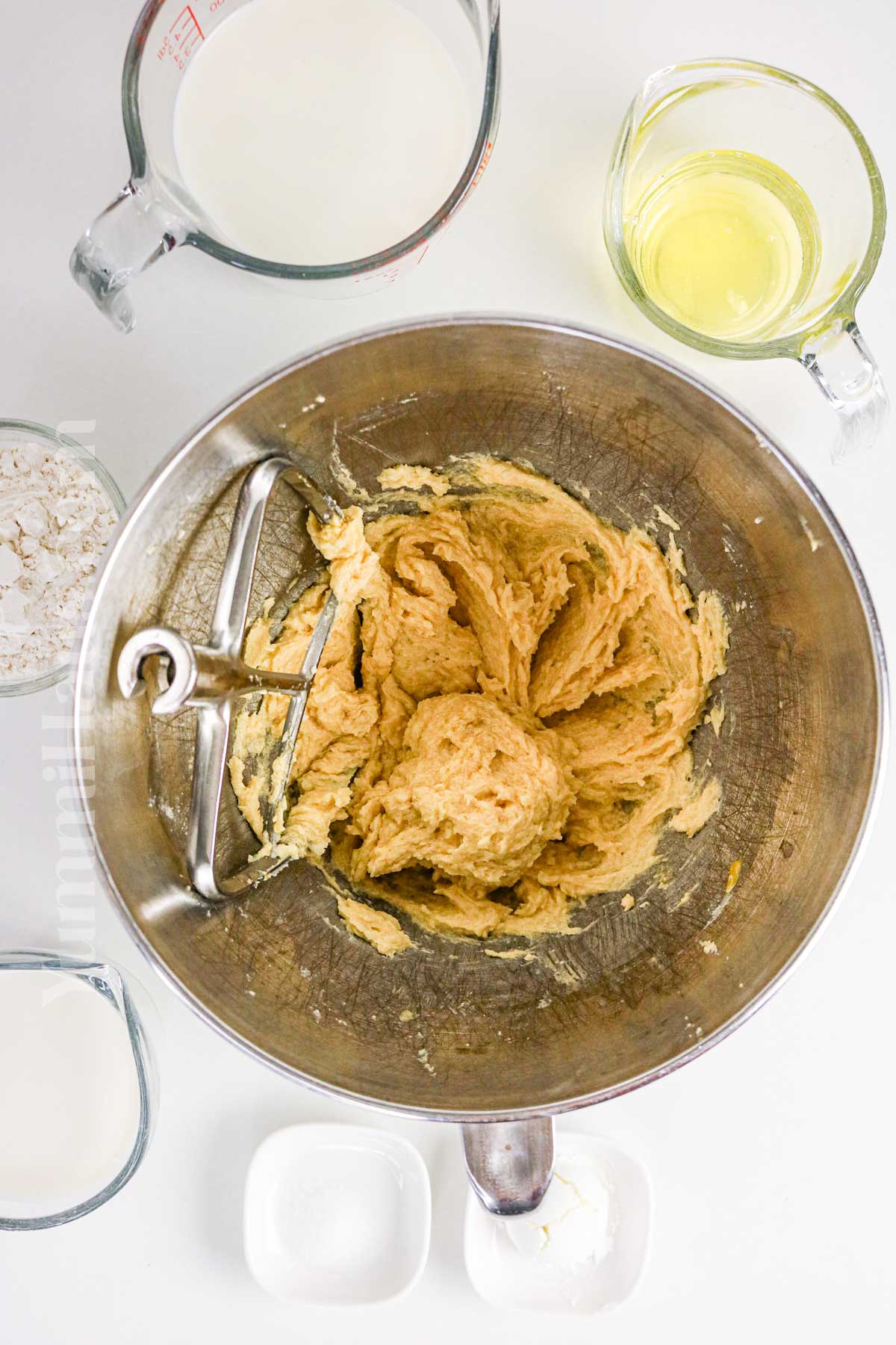 mixing the batter