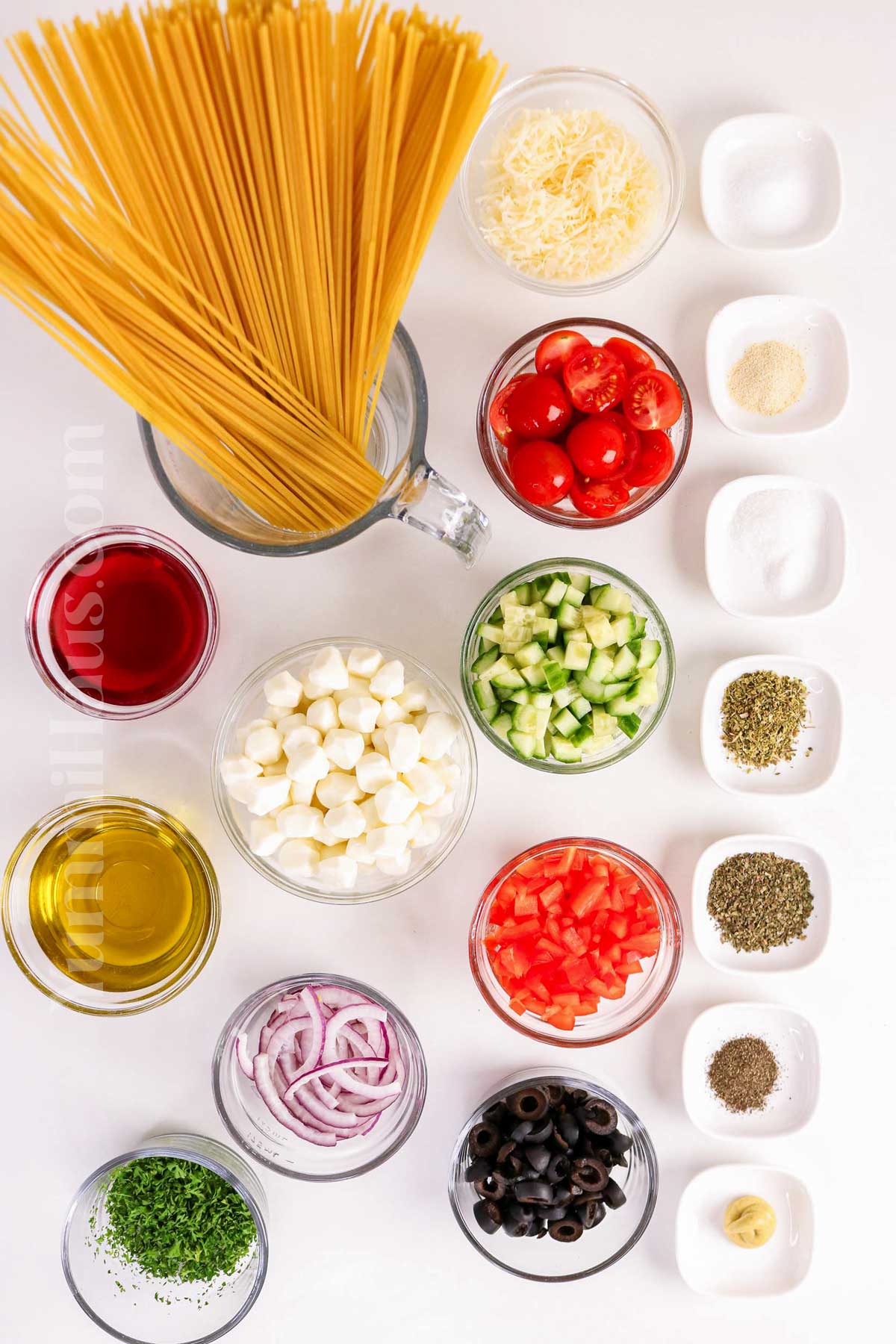 Spaghetti Pasta Salad ingredients