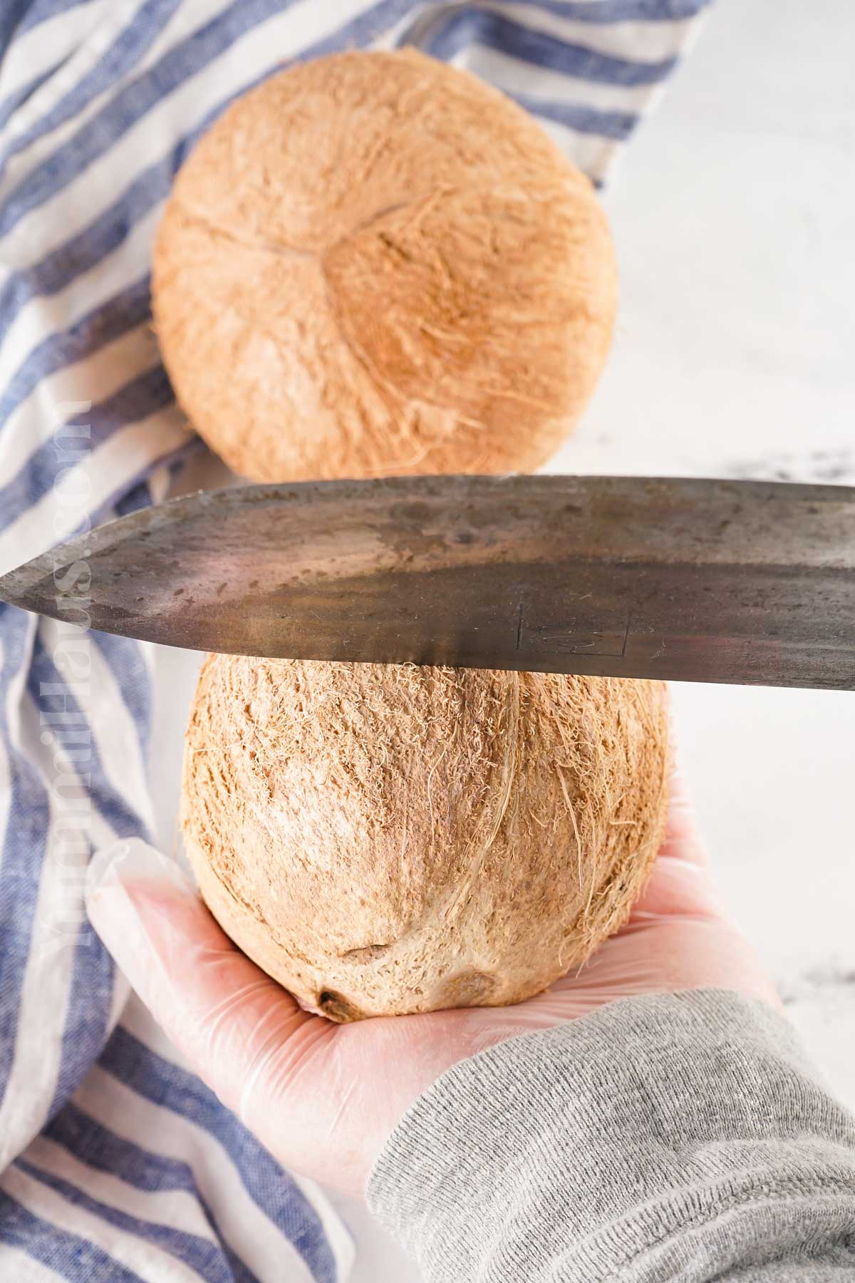 opening with back of knife