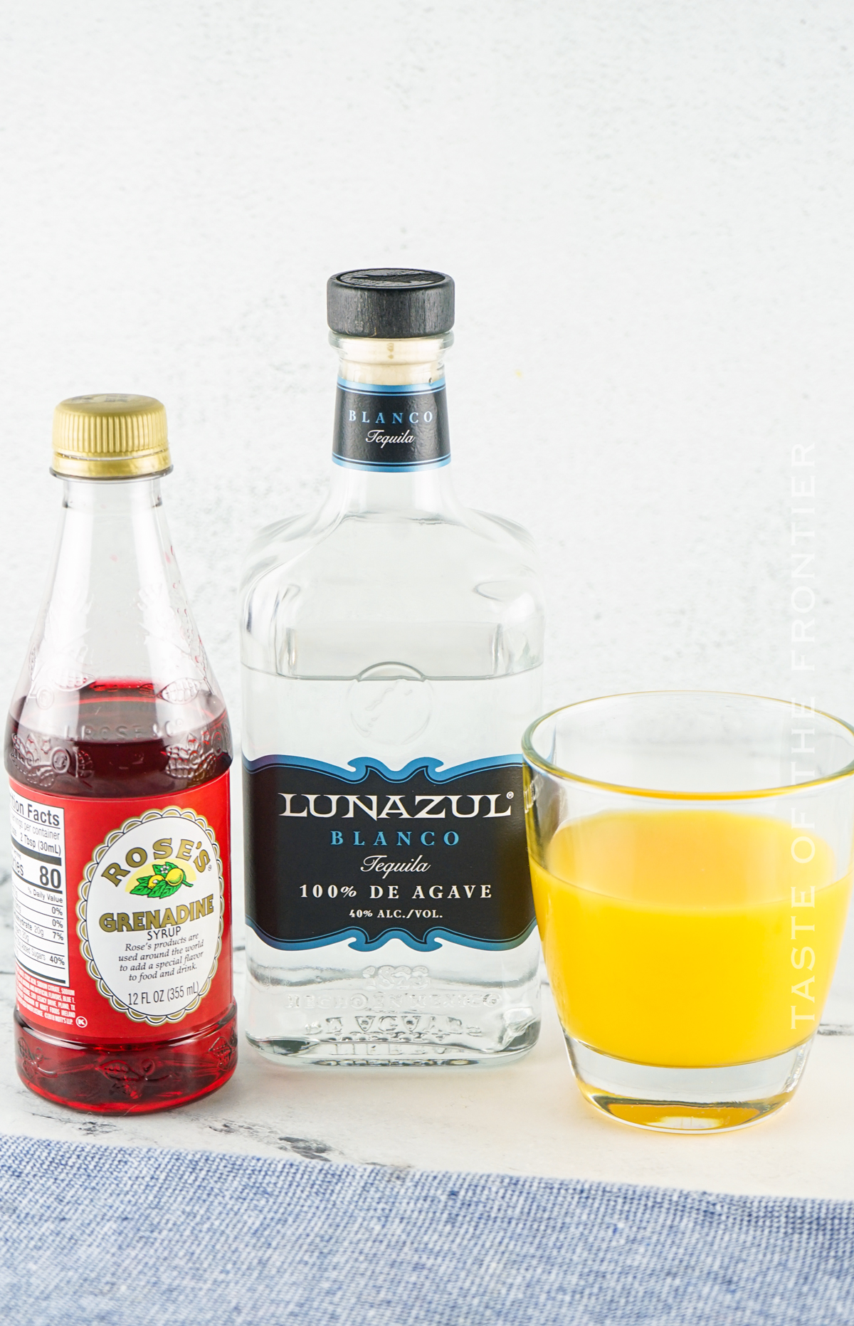Tequila Sunrise ingredients