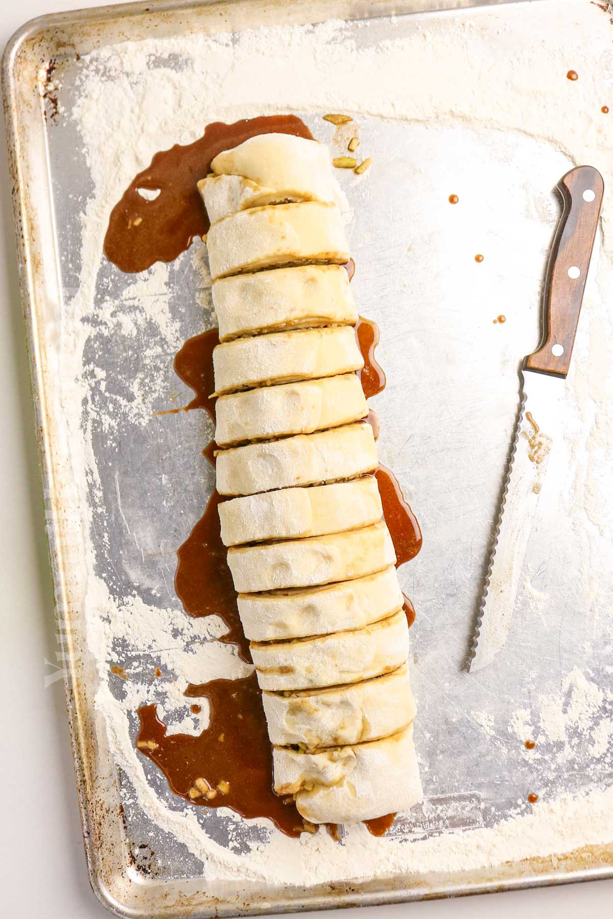 sliced cinnamon rolls for baking