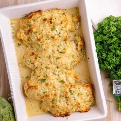 baked chicken with artichokes