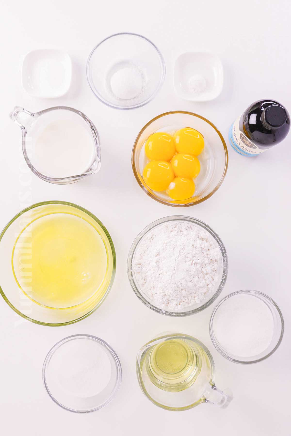Chiffon Cake ingredients
