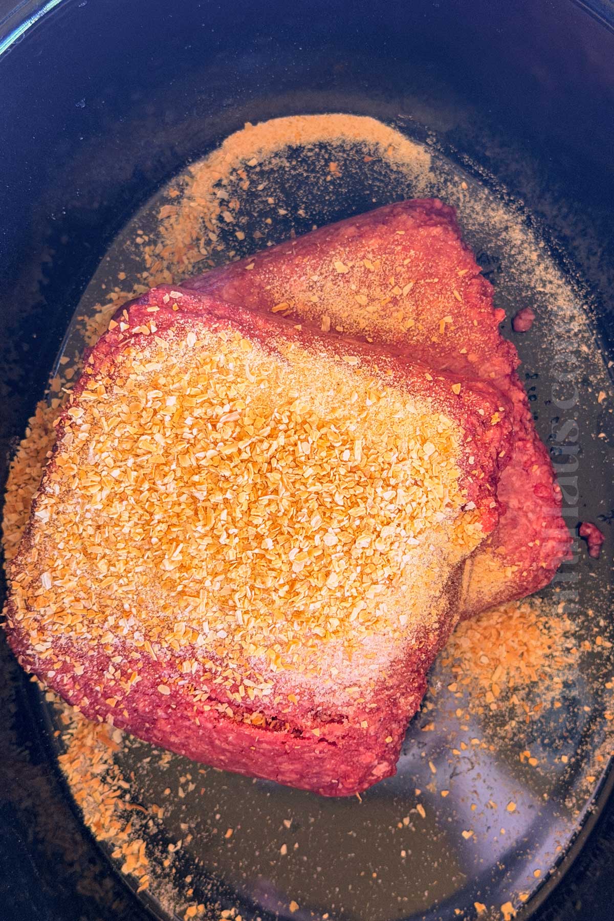 ground beef in a crockpot