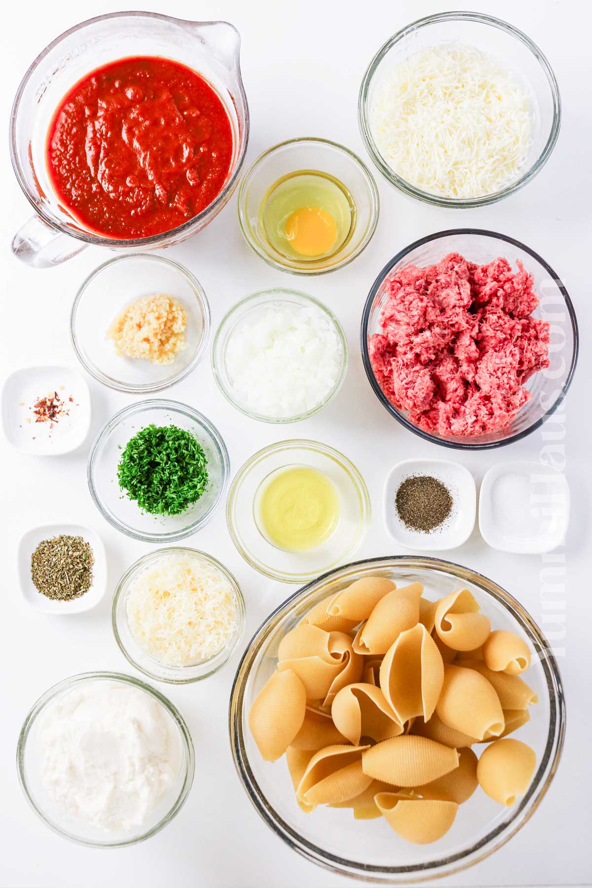 Beef Stuffed Shells ingredients