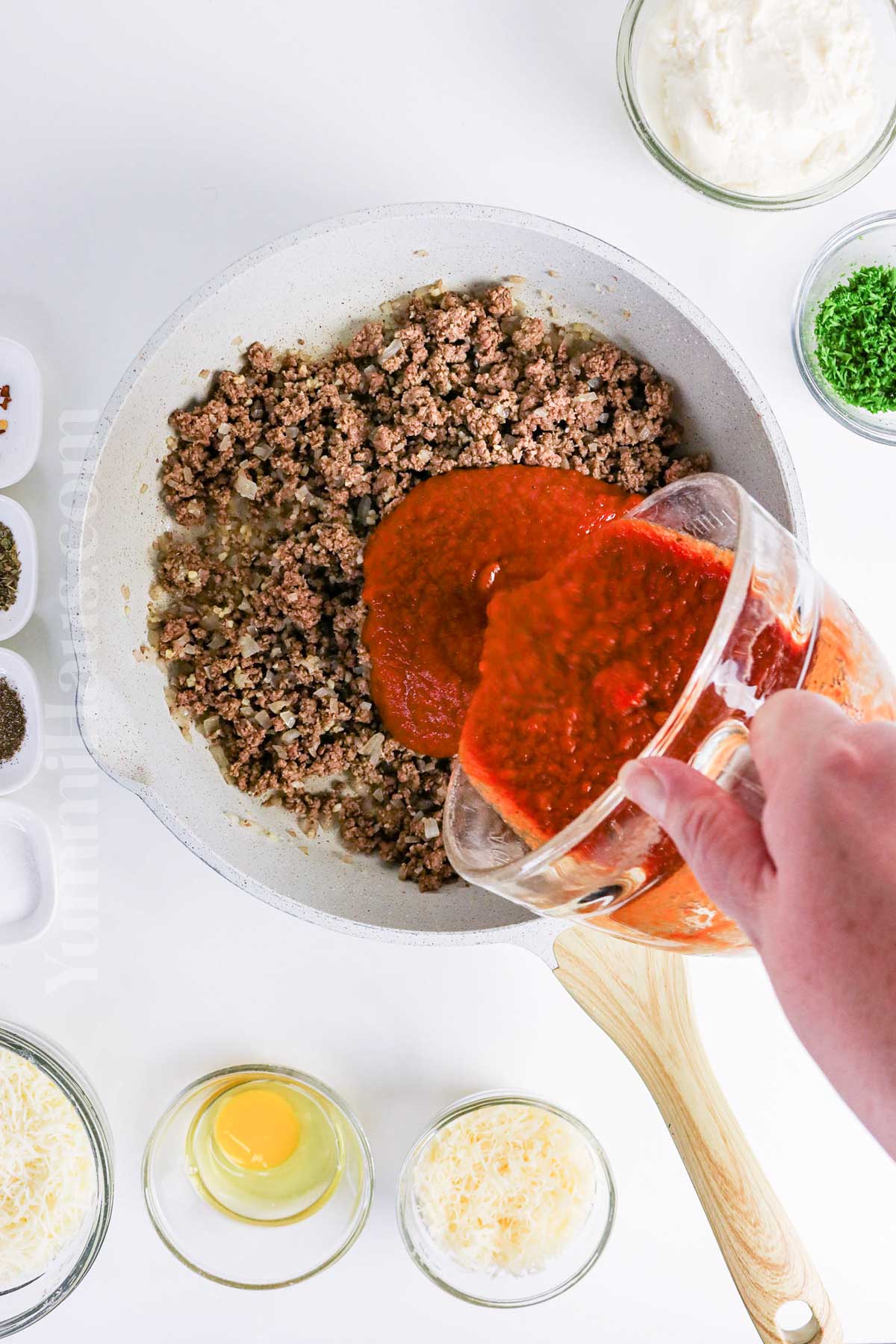 making the sauce