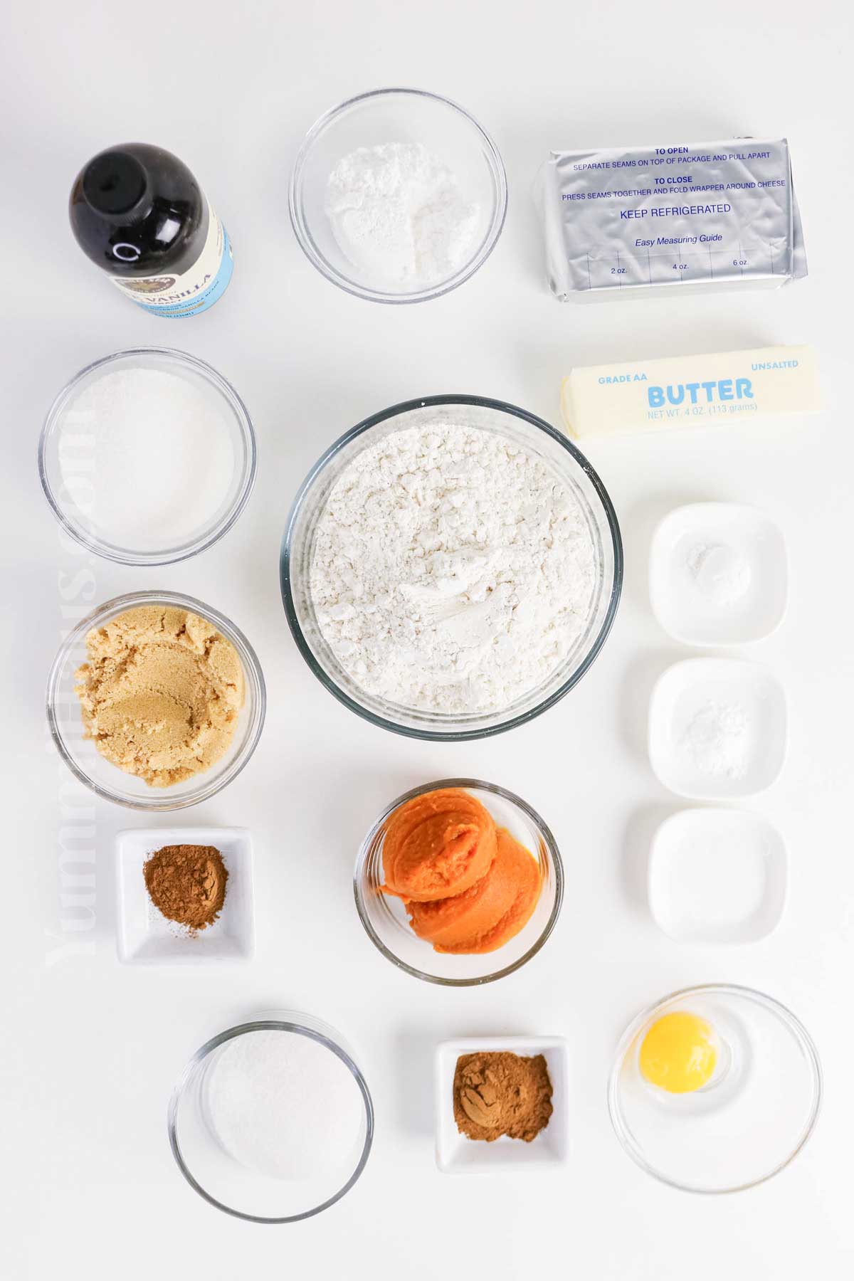 Pumpkin Cheesecake Cookie ingredients