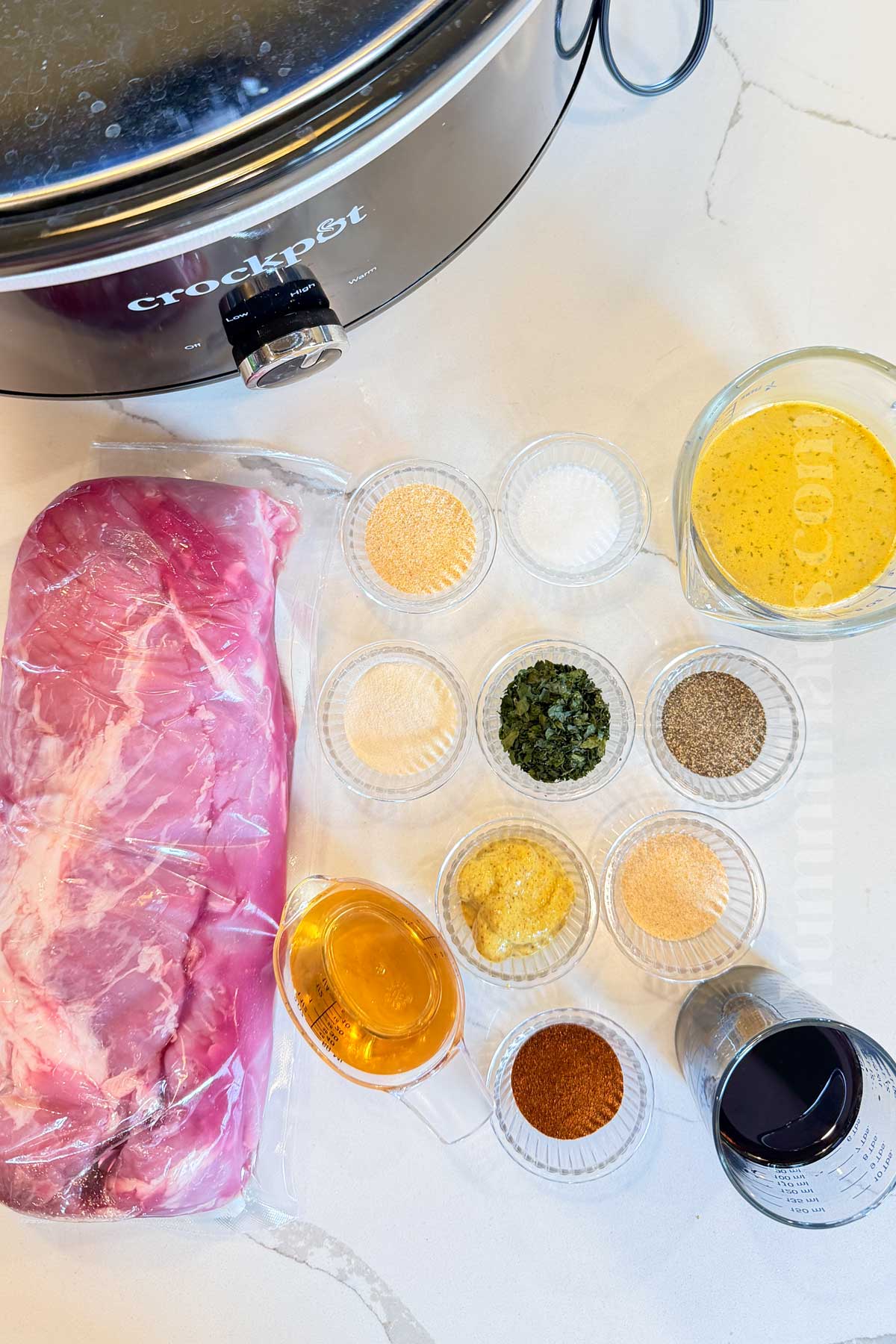 Slow Cooker Pork Tenderloin ingredients