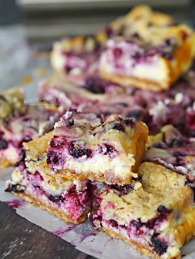 Blueberry Cheesecake Bars dessert
