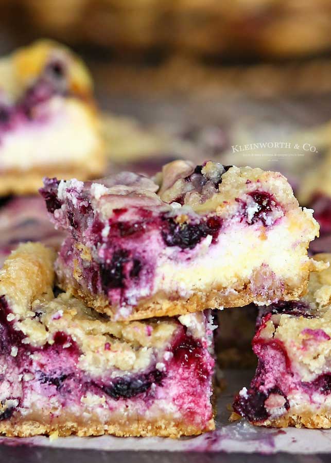 Blueberry Cheesecake Bars - Taste of the Frontier