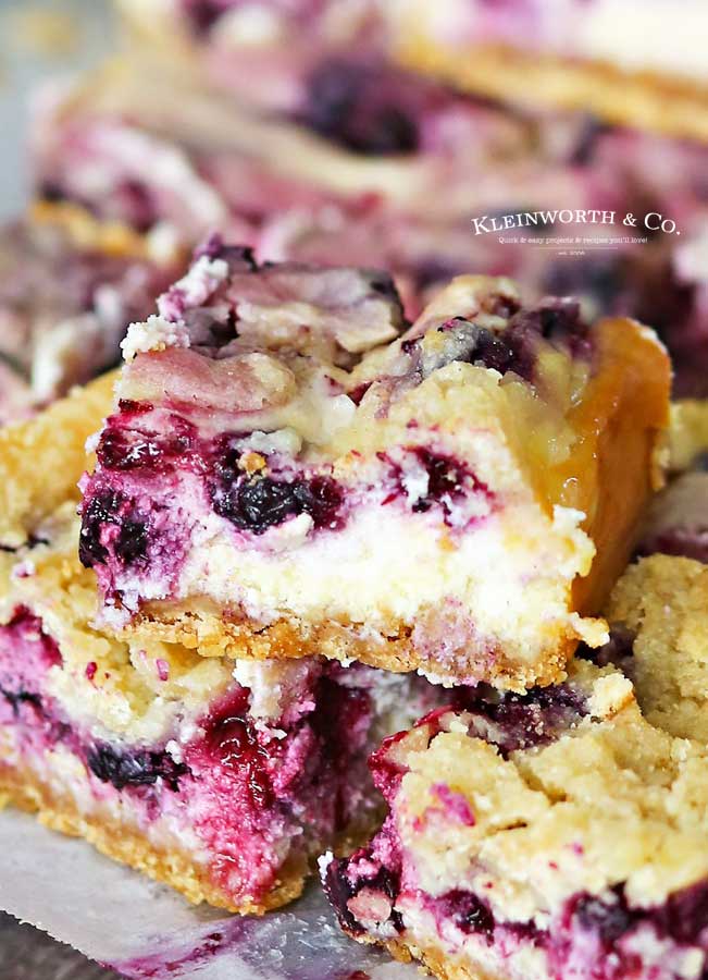 blueberry cream cheese dessert - Blueberry Cheesecake Bars