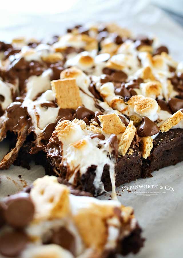 homemade brownie recipe - Easy S’mores Brownies