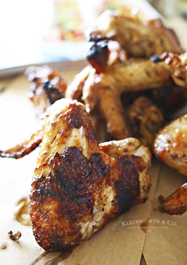 cooking chicken wings on the grill - Grilled Chicken Wings