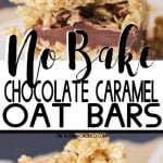 No-Bake Chocolate Caramel Oat Bars