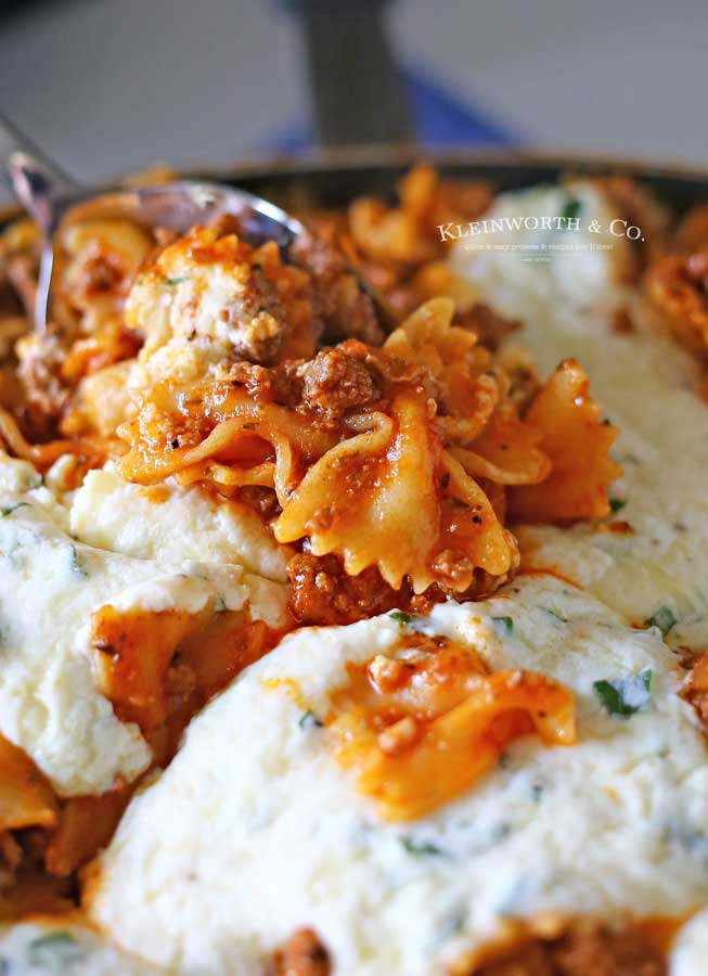 30 minute meal - Skillet Lasagna